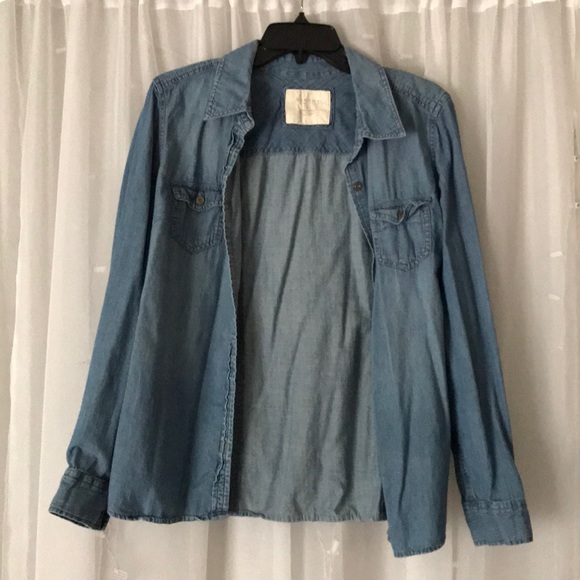 Denim Button Down Shirt - Picture 1 of 5